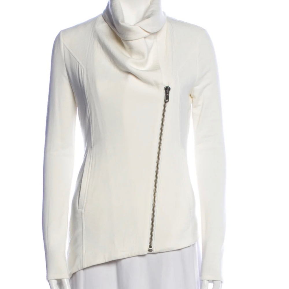 Helmut Lang Villous Sweatshirt biker jacket